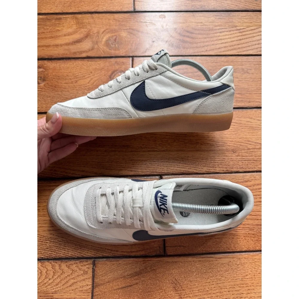 Nike Killshot 2 Leather Men 9.5 Sail Midnight Navy Gum Sole 432997-107 Sneaker